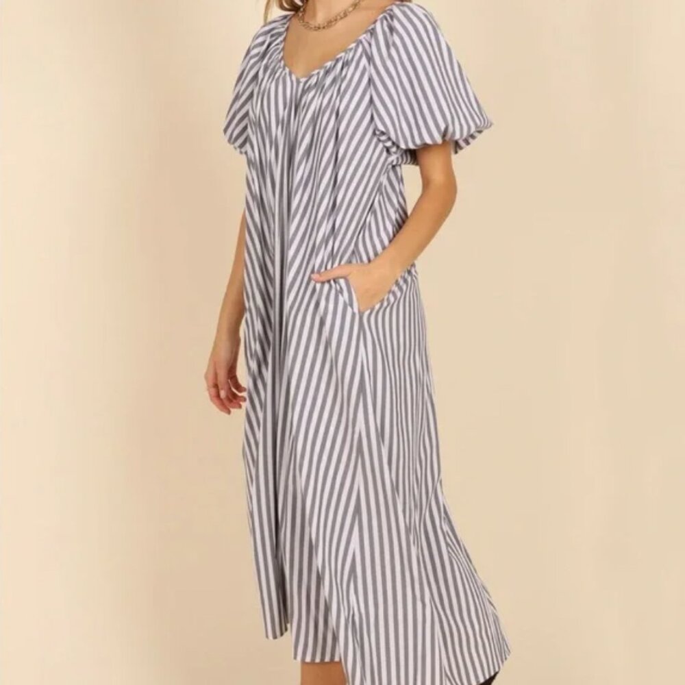 EUC Petal + Pup Greta Puff Sleeve Maxi Dress XS